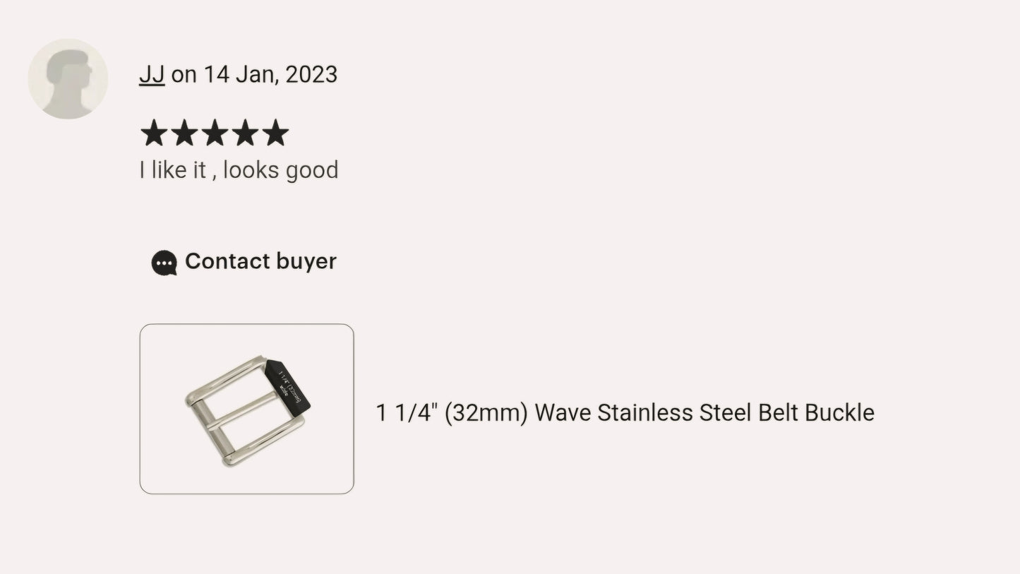 New - 1 1/4", 1 1/2" (32mm, 38mm) Stainless Steel Belt Buckle