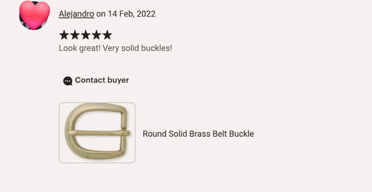 New - 1 1/4" (32mm) Classic Solid Brass Belt Buckle